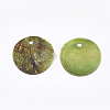 Spray Paint Natural Akoya Shell Pendants SHEL-S274-75C-08-2