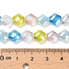 Electroplated Glass Beads Strands EGLA-P067-04A-03-4