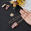 Alloy Rose Rhinestone Whistle Pendant Necklaces NJEW-WH20001-24G-02-3