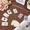 50Pcs Unfinished Natural Poplar Wood Pendants with 50Pcs Iron Split Key Rings with 50Pcs 304 Stainless Steel Jump Rings with 2 Bundle 2-Ply Jute Cord DIY-SP0001-67A-4