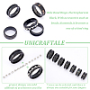 Unicraftale 14pcs 7 size Unisex Titanium Steel Grooved Finger Ring Sets RJEW-UN0002-65EB-5