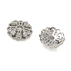Brass Micro Pave Cubic Zirconia Bead Caps CU-CBA6E4E-07P-2