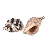 Electroplate Natural Spiral Shell Pendants SSHEL-Q100-46G-2