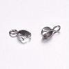 Tarnish Resistant 304 Stainless Steel Ice Pick Pinch Bails X-STAS-F117-09P-2