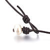 Cowhide Leather Cord Choker Necklaces NJEW-JN02248-3