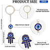 5Pcs Alloy Lampwork Keychain Bar KEYC-CP0001-41-2