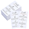 240Pcs Floral Print Paper Care Instructions Cards AJEW-FG0005-62F-1