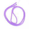Orchid Color Spray Painted Round Imitation Jade Glass Beads Strands X-DGLA-S076-4mm-25-2