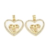 Mother's Day Brass Micro Pave Clear Cubic Zirconia Pendants CU-B002-10G-1