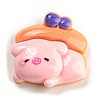 Pig Theme Opaque Resin Decoden Cabochons RESI-C042-03C-1