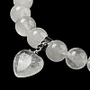 8.5mm Round Natural Quartz Crystal Rock Crystal Beaded Stretch Bracelets BJEW-C074-01N-4