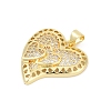 Brass Micro Pave Cubic Zirconia Pendants KK-D317-087G-2