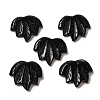 Natural Black Onyx(Dyed & Heated) Carved Pendants G-K353-01I-1