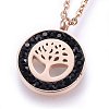 304 Stainless Steel Pendant Necklaces NJEW-H494-01M-2