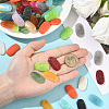 100Pcs Oval Imitation Gemstone Acrylic Beads OACR-SP0001-65-4