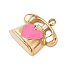 304 Stainless Steel Enamel Pendants STAS-B112-01G-05-2