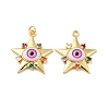 Brass Micro Pave Colorful Cubic Zirconia Pendants ZIRC-E006-05G-01-2
