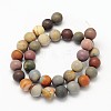 Frosted Round Natural Polychrome Agate Beads Strands G-N0166-67-4mm-3