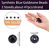 Synthetic Blue Goldstone Beads Strands G-AR0001-95-2
