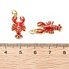 Brass Enamel Pendants KK-L237-027G-02-3