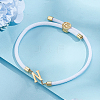 1pc Adjustable Nylon Cord Slider Bracelets for Women BJEW-LP0001-33N-G-3