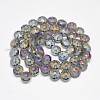 Electroplate Glass Beads Strands EGLA-Q084-12mm-09-2