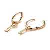 Brass Dangle Hoop Earrings EJEW-C073-44KCG-2