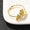 304 Stainless Steel Open Cuff Ring for Women RJEW-B109-01G-03-2