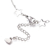 304 Stainless Steel Cable Chain Anklets AJEW-M026-06P-3