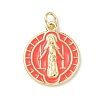 Brass Enamel Pendants KK-H255-05G-03-1