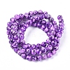 Opaque Spray Painted Glass Beads Strands GLAA-WH0015-43M-2
