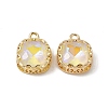 Square K9 Glass Charms GLAA-A005-12LG-4