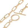 304 Stainless Steel Textured Paperclip Chains Necklace for Women NJEW-P263-02G-4