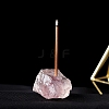 Natural Raw Rose Quartz  Incense Holder PW-WG14720-25-1