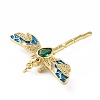 Rack Plating Brass Micro Pave Cubic Zirconia Pendants KK-E281-07G-02-3