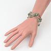 5-Loop Natural Green Aventurine Chip Beaded Wrap Bracelets BJEW-JB02245-3