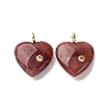 Natural Mixed Gemstone Pendants G-P588-01G-2