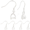 3 Pairs 925 Sterling Silver Earring Hook Findings STER-BBC0009-31-1
