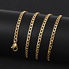 201 Stainless Steel Curb Chain Necklace for Women Men NJEW-P268-A38-2X5-4
