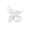 ABS Imitation Pearl Bead Pendants PALLOY-JF04104-04-3