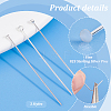 30Pcs 3 Styles 925 Sterling Silver Pins STER-PH0001-86-4