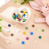 80Pcs 2-Hole Porcelain Buttons PORC-PJ0001-02C-5