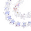 Electroplate Transparent Glass Beads Strands EGLA-N056-04A-A01-3