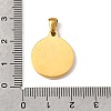 Hand Polished 304 Stainless Steel Pendants STAS-B094-01A-G-3