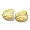 Ion Plating(IP) 304 Stainless Steel Shell Shape Stud Earrings for Women EJEW-U027-04G-2