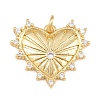 Brass Micro Pave Clear Cubic Zirconia Pendants KK-L275-71K-G-1