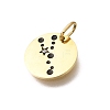 Twelve Constellations 304 Stainless Steel Enamel Pendants STAS-A148-01G-04-2
