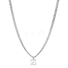 1Pc 304 Stainless Steel Letter Pendant Necklaces NJEW-LP0001-33Z-P-1