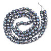 Electroplate Opaque Solid Color Glass Beads Strands EGLA-N002-26-A07-2