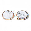 Natural Howlite Pendants G-Q998-010H-3